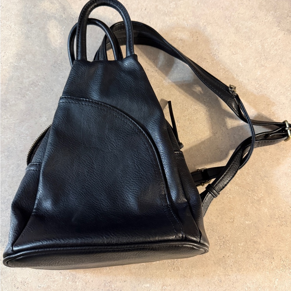 Antik Kraft Black Leather Hobo Bag
